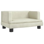 vidaXL Canapea pentru copii, crem, 60x40x30 cm, catifea vidaXL Canapea pentru copii, crem, 60x40x30 cm, catifea
