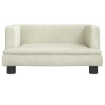 vidaXL Canapea pentru copii, crem, 60x40x30 cm, catifea vidaXL Canapea pentru copii, crem, 60x40x30 cm, catifea