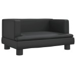 vidaXL Canapea pentru copii, negru, 60x40x30 cm, piele ecologică vidaXL Canapea pentru copii, negru, 60x40x30 cm, piele ecologică