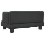 vidaXL Canapea pentru copii, negru, 60x40x30 cm, piele ecologică vidaXL Canapea pentru copii, negru, 60x40x30 cm, piele ecologică