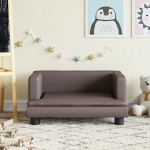 vidaXL Canapea pentru copii, maro, 60x40x30 cm, piele ecologică vidaXL Canapea pentru copii, maro, 60x40x30 cm, piele ecologică