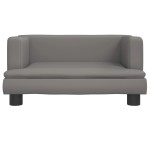 vidaXL Canapea pentru copii, gri, 60x40x30 cm, piele ecologică vidaXL Canapea pentru copii, gri, 60x40x30 cm, piele ecologică