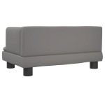 vidaXL Canapea pentru copii, gri, 60x40x30 cm, piele ecologică vidaXL Canapea pentru copii, gri, 60x40x30 cm, piele ecologică