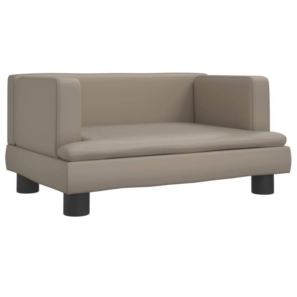 vidaXL Canapea pentru copii, cappuccino, 60x40x30 cm, piele ecologică