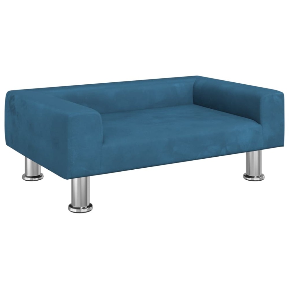 vidaXL Canapea pentru copii, albastru, 70x45x26,5 cm, catifea