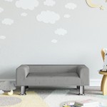 vidaXL Canapea pentru copii, gri deschis, 70x45x26,5 cm, catifea vidaXL Canapea pentru copii, gri deschis, 70x45x26,5 cm, catifea