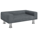 vidaXL Canapea pentru copii, gri închis, 70x45x26,5 cm, catifea vidaXL Canapea pentru copii, gri închis, 70x45x26,5 cm, catifea