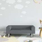 vidaXL Canapea pentru copii, gri închis, 70x45x26,5 cm, catifea vidaXL Canapea pentru copii, gri închis, 70x45x26,5 cm, catifea