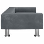 vidaXL Canapea pentru copii, gri închis, 70x45x26,5 cm, catifea vidaXL Canapea pentru copii, gri închis, 70x45x26,5 cm, catifea