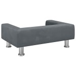 vidaXL Canapea pentru copii, gri închis, 70x45x26,5 cm, catifea vidaXL Canapea pentru copii, gri închis, 70x45x26,5 cm, catifea