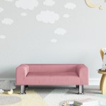 vidaXL Canapea pentru copii, roz, 70x45x26,5 cm, catifea vidaXL Canapea pentru copii, roz, 70x45x26,5 cm, catifea