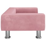 vidaXL Canapea pentru copii, roz, 70x45x26,5 cm, catifea vidaXL Canapea pentru copii, roz, 70x45x26,5 cm, catifea