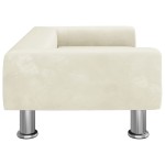 vidaXL Canapea pentru copii, crem, 70x45x26,5 cm, catifea vidaXL Canapea pentru copii, crem, 70x45x26,5 cm, catifea