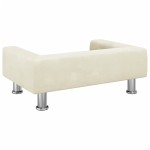 vidaXL Canapea pentru copii, crem, 70x45x26,5 cm, catifea vidaXL Canapea pentru copii, crem, 70x45x26,5 cm, catifea
