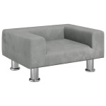 vidaXL Canapea pentru copii, gri deschis, 50x40x26,5 cm, catifea vidaXL Canapea pentru copii, gri deschis, 50x40x26,5 cm, catifea