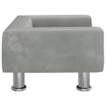 vidaXL Canapea pentru copii, gri deschis, 50x40x26,5 cm, catifea vidaXL Canapea pentru copii, gri deschis, 50x40x26,5 cm, catifea
