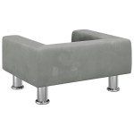 vidaXL Canapea pentru copii, gri deschis, 50x40x26,5 cm, catifea vidaXL Canapea pentru copii, gri deschis, 50x40x26,5 cm, catifea