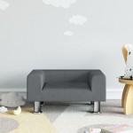 vidaXL Canapea pentru copii, gri închis, 50x40x26,5 cm, catifea vidaXL Canapea pentru copii, gri închis, 50x40x26,5 cm, catifea
