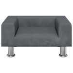 vidaXL Canapea pentru copii, gri închis, 50x40x26,5 cm, catifea vidaXL Canapea pentru copii, gri închis, 50x40x26,5 cm, catifea