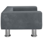 vidaXL Canapea pentru copii, gri închis, 50x40x26,5 cm, catifea vidaXL Canapea pentru copii, gri închis, 50x40x26,5 cm, catifea