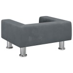vidaXL Canapea pentru copii, gri închis, 50x40x26,5 cm, catifea vidaXL Canapea pentru copii, gri închis, 50x40x26,5 cm, catifea