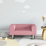 vidaXL Canapea pentru copii, roz, 50x40x26,5 cm, catifea vidaXL Canapea pentru copii, roz, 50x40x26,5 cm, catifea