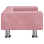 vidaXL Canapea pentru copii, roz, 50x40x26,5 cm, catifea vidaXL Canapea pentru copii, roz, 50x40x26,5 cm, catifea