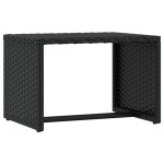 vidaXL Șezlong, 1 buc., cu masă, negru, poliratan vidaXL Șezlong, 1 buc., cu masă, negru, poliratan