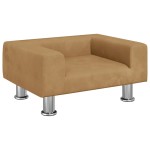 vidaXL Canapea pentru copii, maro, 50x40x26,5 cm, catifea vidaXL Canapea pentru copii, maro, 50x40x26,5 cm, catifea