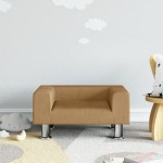 vidaXL Canapea pentru copii, maro, 50x40x26,5 cm, catifea vidaXL Canapea pentru copii, maro, 50x40x26,5 cm, catifea