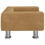 vidaXL Canapea pentru copii, maro, 50x40x26,5 cm, catifea vidaXL Canapea pentru copii, maro, 50x40x26,5 cm, catifea