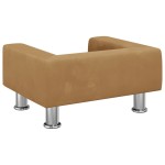 vidaXL Canapea pentru copii, maro, 50x40x26,5 cm, catifea vidaXL Canapea pentru copii, maro, 50x40x26,5 cm, catifea