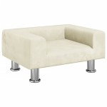 vidaXL Canapea pentru copii, crem, 50x40x26,5 cm, catifea vidaXL Canapea pentru copii, crem, 50x40x26,5 cm, catifea