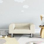 vidaXL Canapea pentru copii, crem, 50x40x26,5 cm, catifea vidaXL Canapea pentru copii, crem, 50x40x26,5 cm, catifea