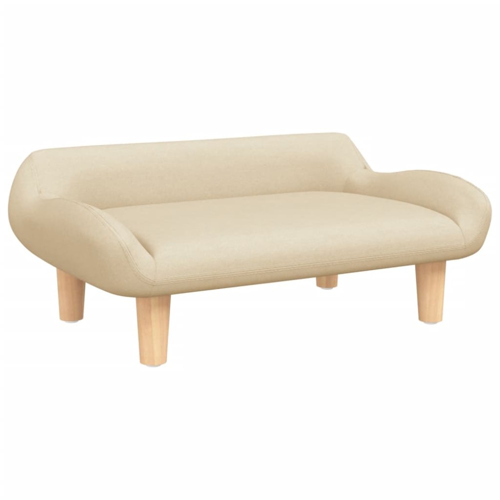vidaXL Canapea pentru copii, crem, 70x40x24 cm, material textil