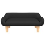 vidaXL Canapea pentru copii, negru, 70x40x24 cm, material textil