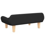 vidaXL Canapea pentru copii, negru, 70x40x24 cm, material textil