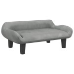 vidaXL Canapea pentru copii, gri deschis, 70x40x24 cm, catifea vidaXL Canapea pentru copii, gri deschis, 70x40x24 cm, catifea