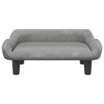 vidaXL Canapea pentru copii, gri deschis, 70x40x24 cm, catifea vidaXL Canapea pentru copii, gri deschis, 70x40x24 cm, catifea