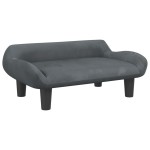 vidaXL Canapea pentru copii, gri închis, 70x40x24 cm, catifea vidaXL Canapea pentru copii, gri închis, 70x40x24 cm, catifea