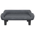 vidaXL Canapea pentru copii, gri închis, 70x40x24 cm, catifea vidaXL Canapea pentru copii, gri închis, 70x40x24 cm, catifea