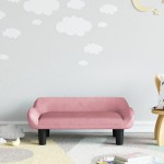 vidaXL Canapea pentru copii, roz, 70x40x24 cm, catifea vidaXL Canapea pentru copii, roz, 70x40x24 cm, catifea