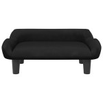 vidaXL Canapea pentru copii, negru, 70x40x24 cm, catifea vidaXL Canapea pentru copii, negru, 70x40x24 cm, catifea