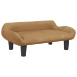 vidaXL Canapea pentru copii, maro, 70x40x24 cm, catifea vidaXL Canapea pentru copii, maro, 70x40x24 cm, catifea