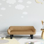 vidaXL Canapea pentru copii, maro, 70x40x24 cm, catifea vidaXL Canapea pentru copii, maro, 70x40x24 cm, catifea