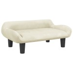 vidaXL Canapea pentru copii, crem, 70x40x24 cm, catifea vidaXL Canapea pentru copii, crem, 70x40x24 cm, catifea