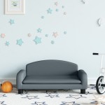 vidaXL Canapea pentru copii, gri, 70x45x30 cm, material textil vidaXL Canapea pentru copii, gri, 70x45x30 cm, material textil
