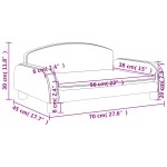 vidaXL Canapea pentru copii, maro, 70x45x30 cm, material textil