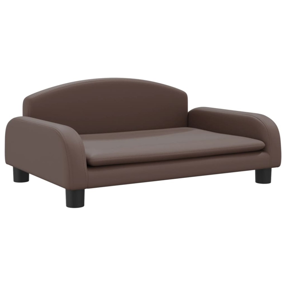vidaXL Canapea pentru copii maro 70x45x30 cm piele artificială