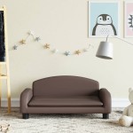vidaXL Canapea pentru copii maro 70x45x30 cm piele artificială vidaXL Canapea pentru copii maro 70x45x30 cm piele artificială